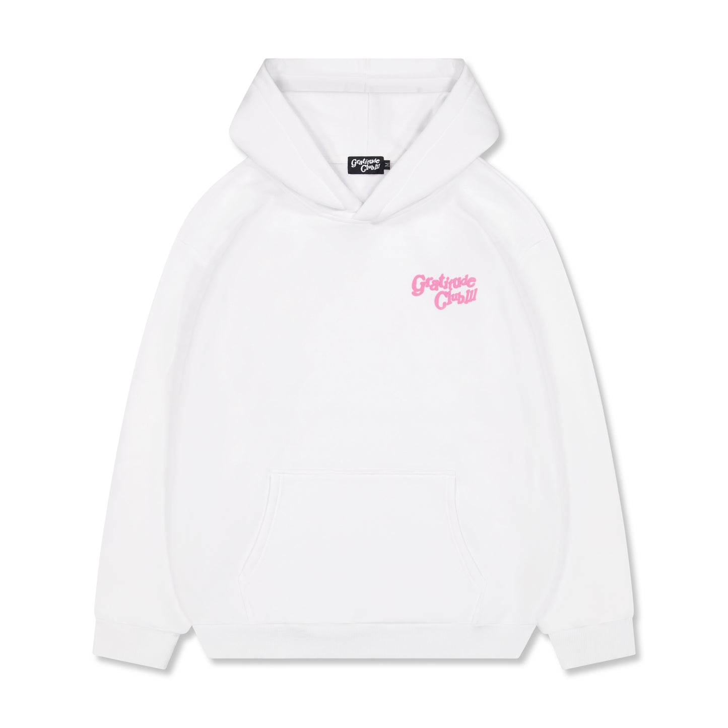 White/Pink Puff Fleece Hoodie