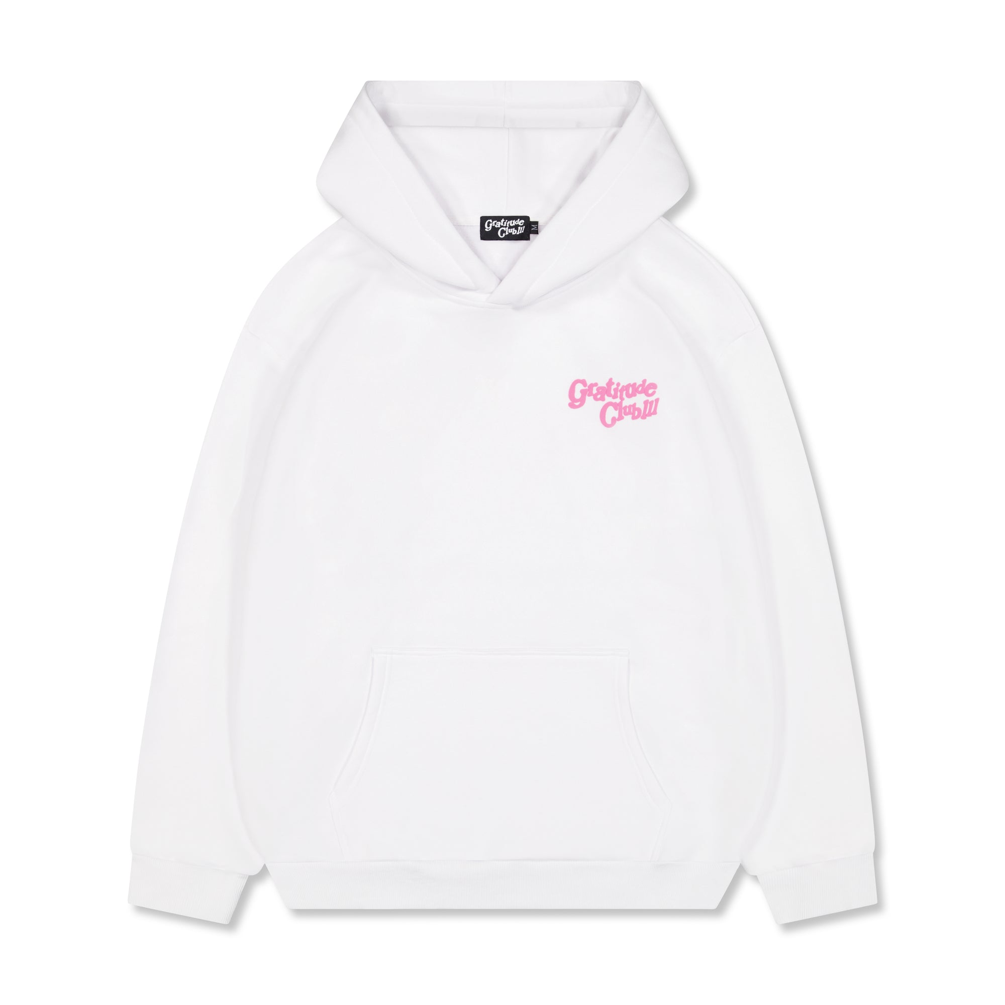 White/Pink Puff Fleece Hoodie