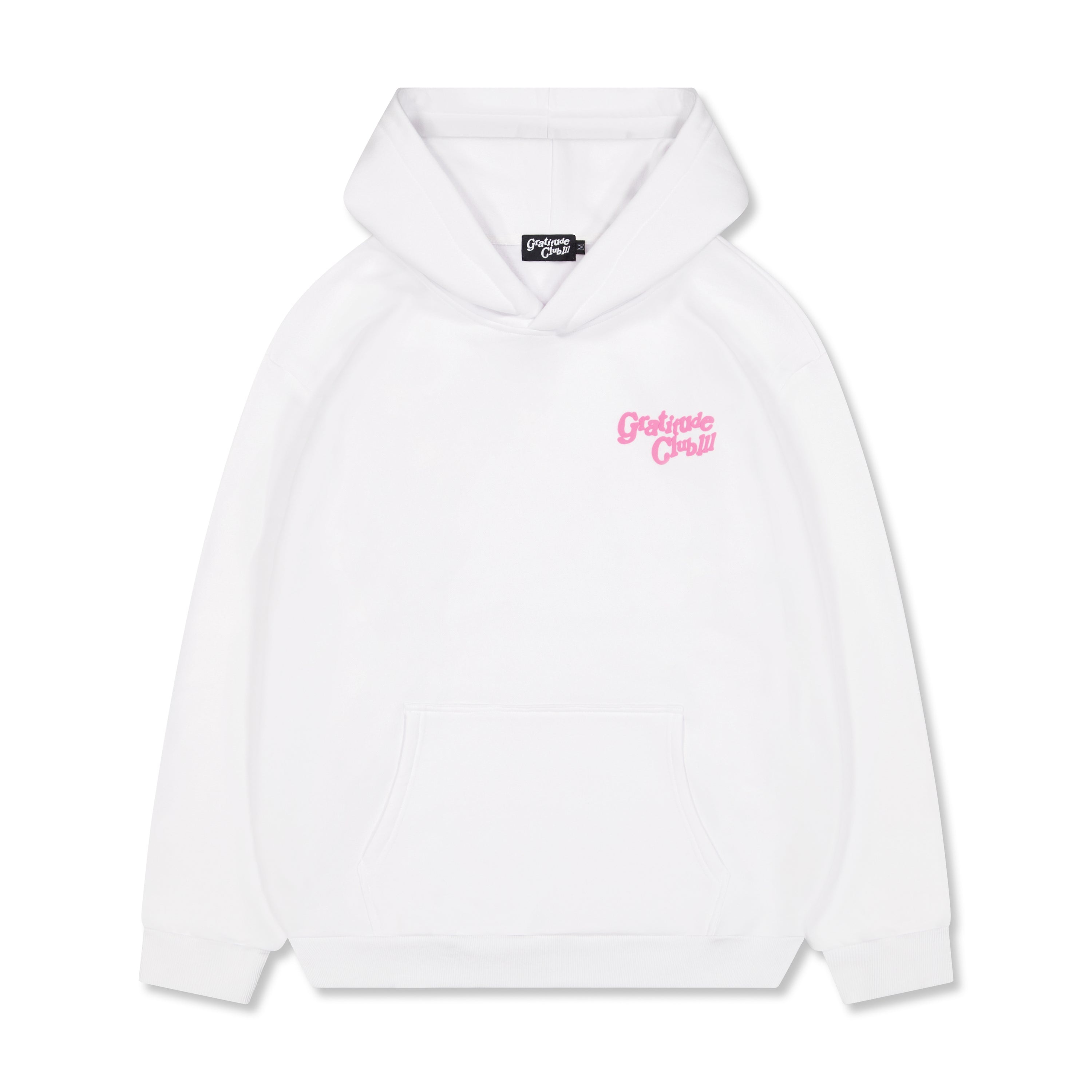 White/Pink Puff Fleece Hoodie